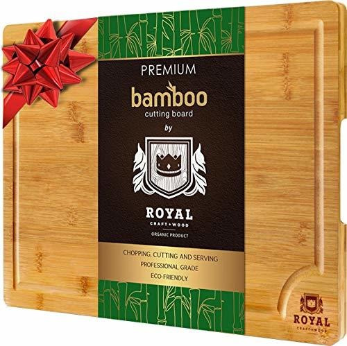 Cocina Tabla Cortar Bambu Organico Ranura Jugo Mejor