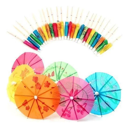 Palito Decorado Guarda-chuva Para Drinks Bebidas-combo 150un