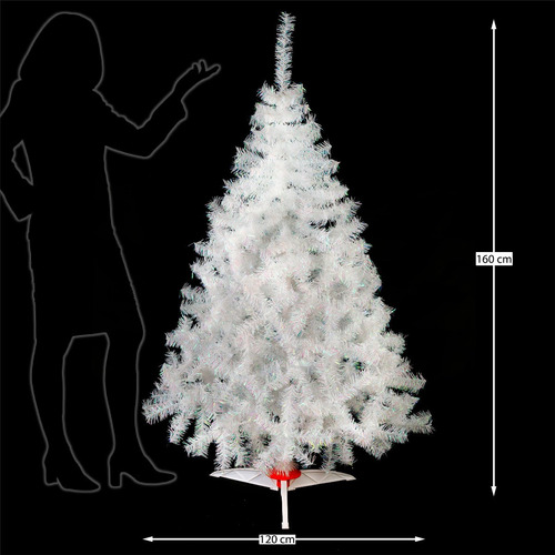Arbol De Navidad Naviplastic Monarca De Lujo 1.60 Cms Blanco