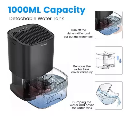 Comprar PDTO Deshumidificador eléctrico Tanque de 1000 ml para humedad de  condensación en el hogar
