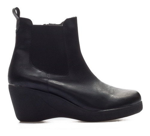 Botas Casuales Caña Baja De Mujer Taco Chino Moda Eco Cuero