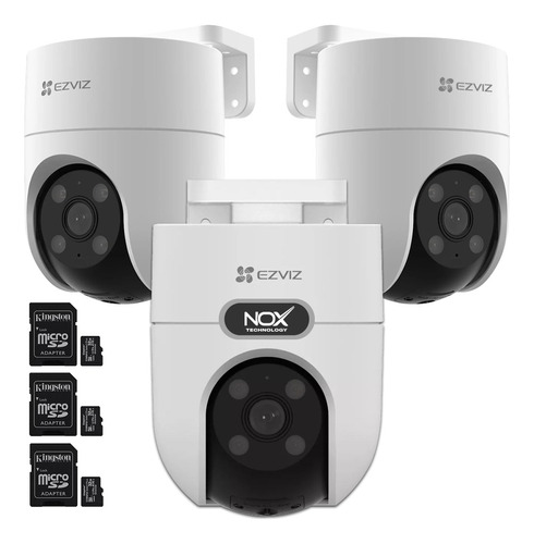 Combo X 3 Camara Ezviz H8c 360 Exterior Wifi Memoria 32gb