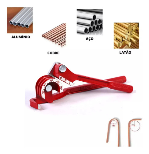 Kit Curvador De Tubos De Cobre 3 Em 1 + Conjunto De Molas