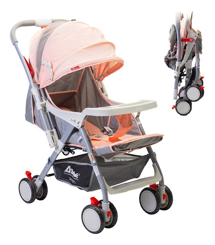 Carriola Reversible Para Bebé D Bebe Bm Rosa Rosa
