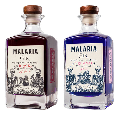 Gin Malaria + Malaria Black Combo Premium 700 Ml