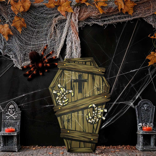 Cemitério Halloween Caixão Display Chão Mesa Aniversário