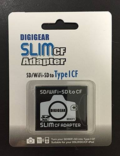 Digigear Slim Adaptador Cf: Sd Sdhc Sdxc Eyefi Wifi-sd Para 