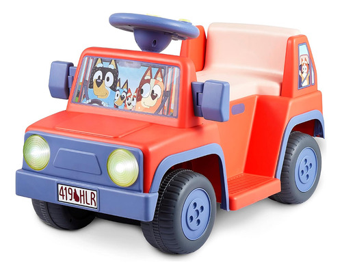 Bluey - Auto Eléctrico Interactivo De 6 V Para Niños Pequeño