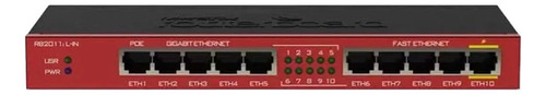 Router Mikrotik Rb2011il-in 5 Puertos Fe + 5 Gigabit Os L4