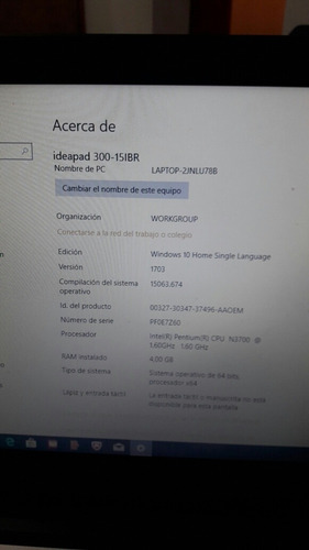 Imagen 4 de 5 de Notebook Lenovo Ideapad 300