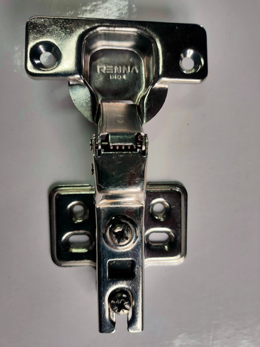 Dobradiça Inox Curva Com Amortecedor 10 Peças 35mm Armários