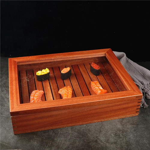 Plato De Sushi De Madera Cocina Japonesa Para 50x40x9.5cm