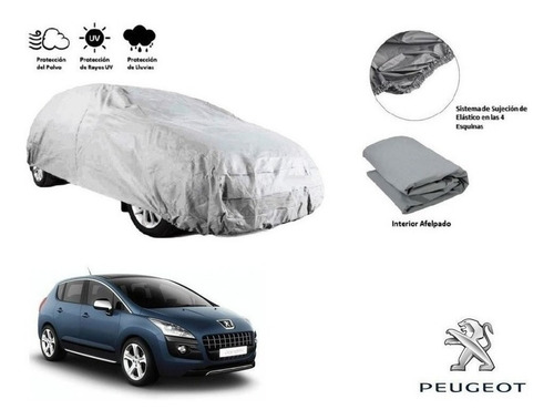Cubierta Funda Cubre Auto Afelpada Peugeot 3008 2011