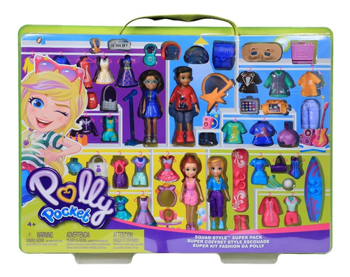 Imagen 2 de 4 de Polly Pocket Super Coleccion De Moda +50 Pzs Muñeca Original