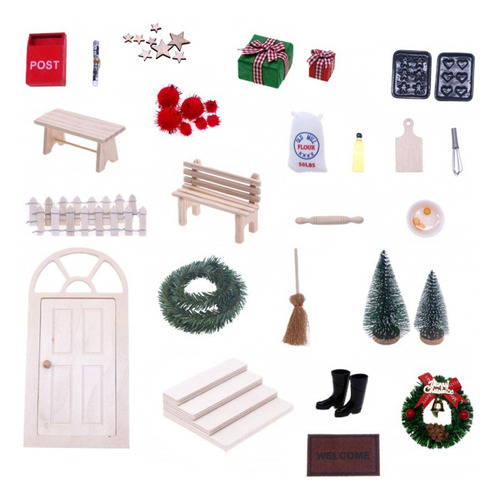 27 Uds. Decoraciones En Miniatura De Navidad, Pequeñas