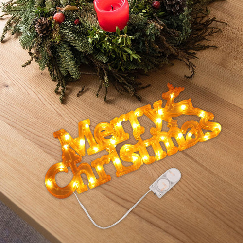 Placa Led De Navidad, Letrero Led De Feliz Navidad, Letreros