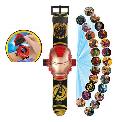 Reloj Niño Iron Man Heroe Avenger Marvel Digital Proyectable