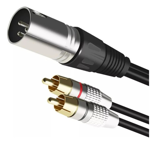 Cable De Audio 2 Rca Macho A 1 Xlr Macho 1m Monoaural