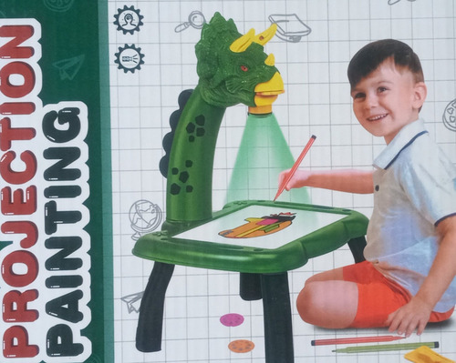 Mesa De Dibujo Con Proyector Para Niños Verde