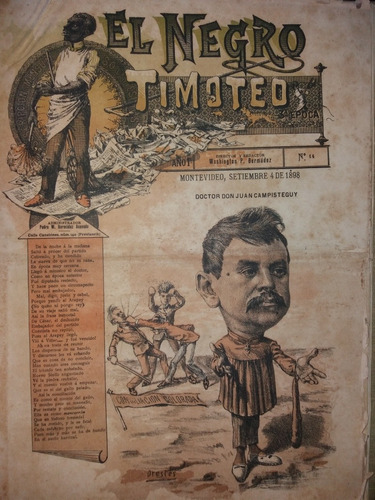 Revista Negro Timoteo 1898 Juan Campisteguy Ilust. Acquarone