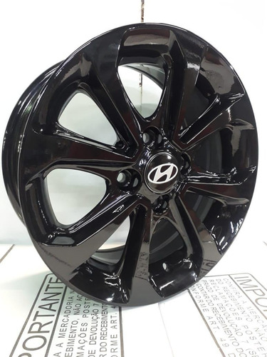 Rodas Hb20 Rspec Aro 14 (jogo) + Bicos Cor Black Piano Preto