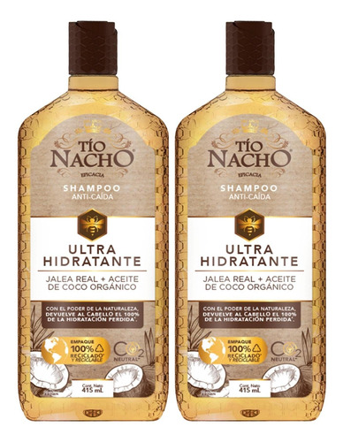 Pack Tio Nacho 02 Shampoo Coco Hidratante 415ml C/u