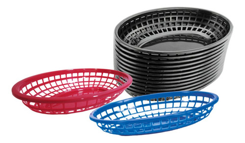 Imagem 6 de 7 de Cestinha Para Hambúrguer De Plástico Oval Tamanho Pequeno