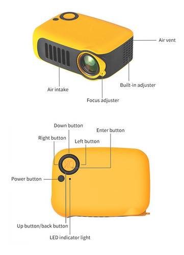 Imagen 3 de 6 de Transjee Mini Proyector Lcd De 1080p Para Niños Portátil