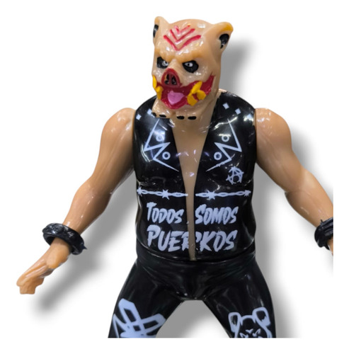 Figura Luchador De Arena Pig Decapitador Puerquiza Extrema