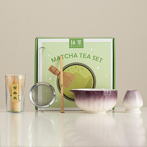 5x Matcha Set Matcha Bowl Con, Herramientas De Púrpura