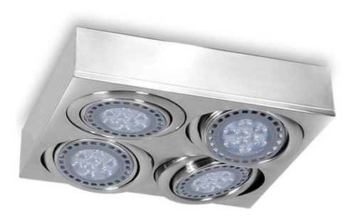 Plafon Techo Modulus Ar111 4 Cuadrado-platil Led Incluido