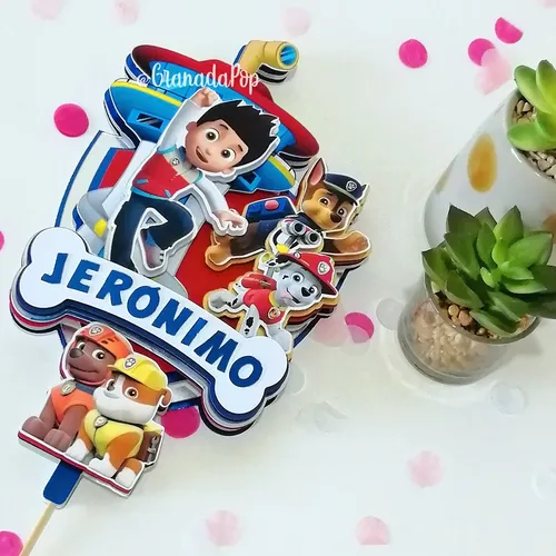Topper Para Torta De Patrulla Canina Paw Patrol. Granada Pop