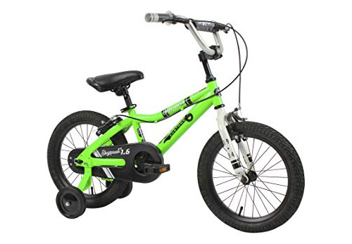 Bicicleta Verde Para Niños De 16 Pulgadas Con Montaje Rápido