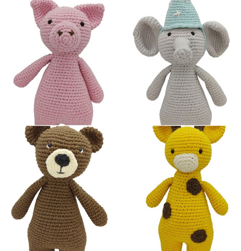 10 Patrones Crochet Amigurumi Animales De Apego Español Pdf