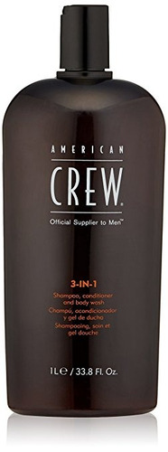 American Crew Classic 3-en-1 Shampoo Plus Conditioner, 33.8 
