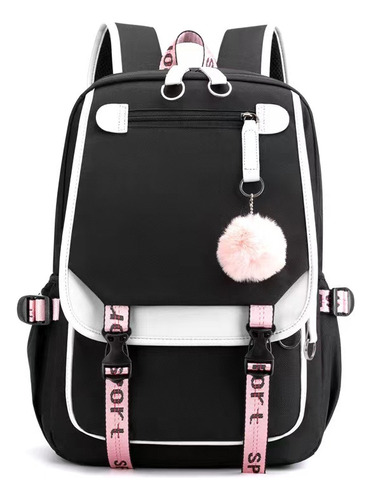 Mochila Escolar De Gran Capacidad Morada Kuromi W