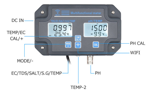 A Medidor Digital De Calidad Del Agua Wifi, Montado En La