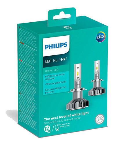 Kit Led Philips Ultinon Led-hl 6200k H7 + H1 + Internas 