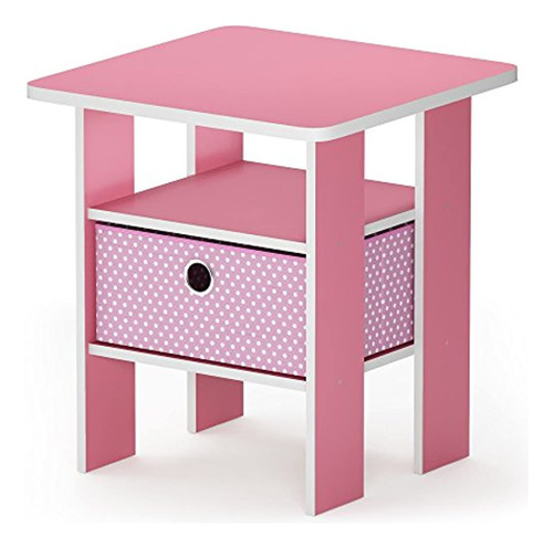 Furinno Andrey End Table Mesita De Noche Con Cajón De Basura