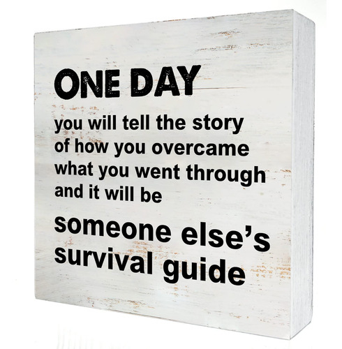 Letrero Madera Texto Ingl «one Day You Will Tell The Story»