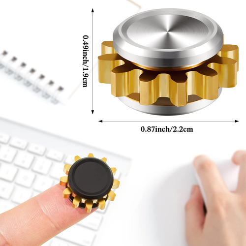 2 Piezas Engranaje De Cobre Metal Spinner Juguete Pequeño Fi