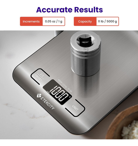 Báscula De Cocina Digital Multifunción Etekcity, Báscula De