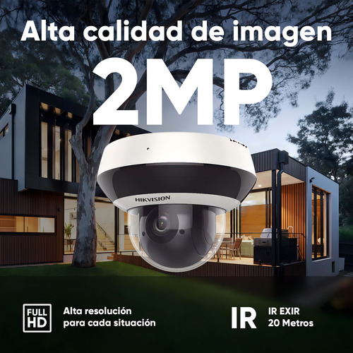 Cámara de seguridad Hikvision DS-2DE2A204IW-DE3 2DE2A204IW con resolución 2MP visión nocturna incluida color blanco