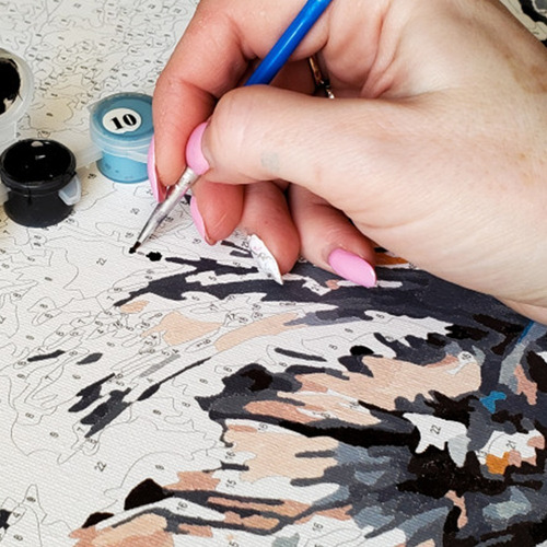 Imagem 3 de 7 de Pintura Numerada Onda Do Mar