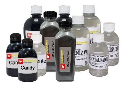 Kit Completo De Tinta Max Chrome Para 1 Litro + 2 Kandy