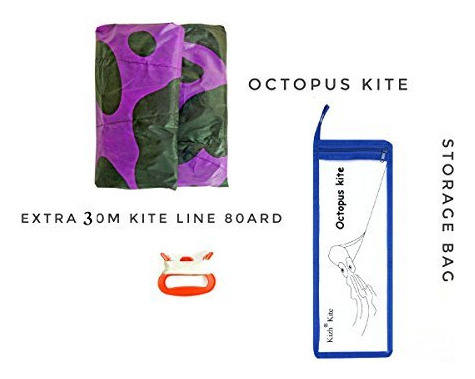 Kizh Kite Octopus Comecocos Suaves Sin Marco Grandes Para Ni