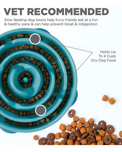 Plato Alimento Lento Para Perro Tazon Outward Hound 27diamet