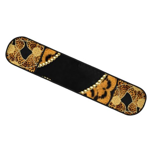 Guante De Horno Doble Con Cadena Dorada De Leopardo, Manopla