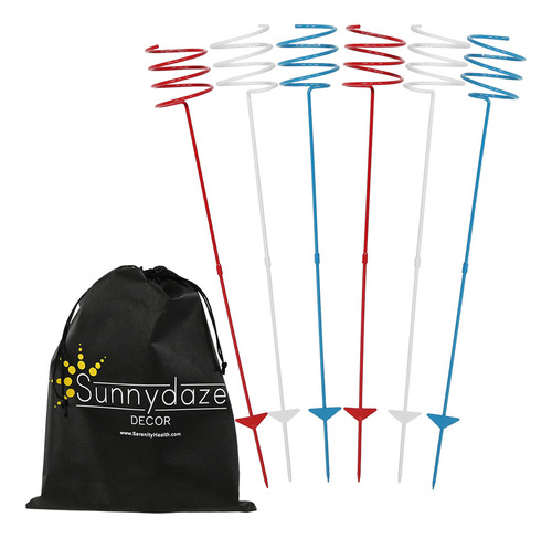 Sunnydaze Juego De 6 Estacas Para Bebidas De Patio Para Exte