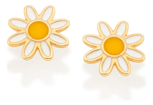 Brincos Infantil Margarida Rommanel Folheado : 18 K 526711